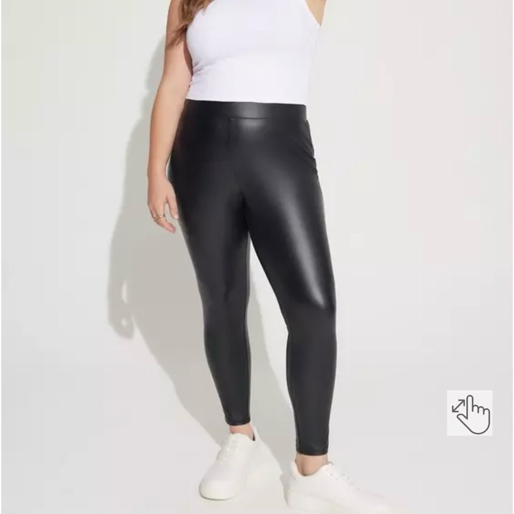 Full-Length Faux Leather Legging